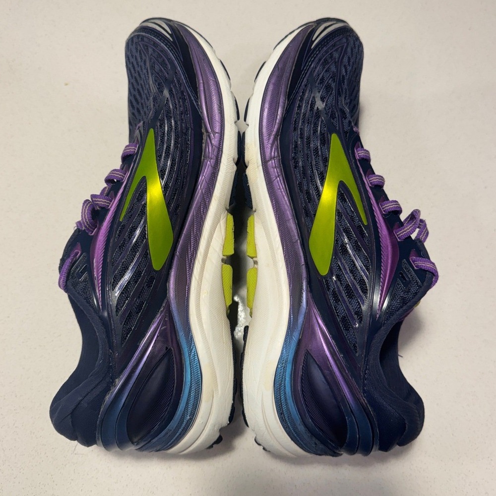 Brooks Transcend 4 Womens Running Shoes Navy Purple Lime 1202391B465 Size 9.5